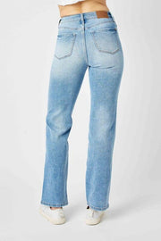 Judy Blue-High Waisted Tummy Control Straight Jeans