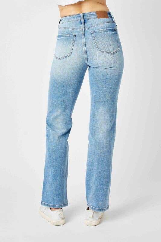 Judy Blue-High Waisted Tummy Control Straight Jeans