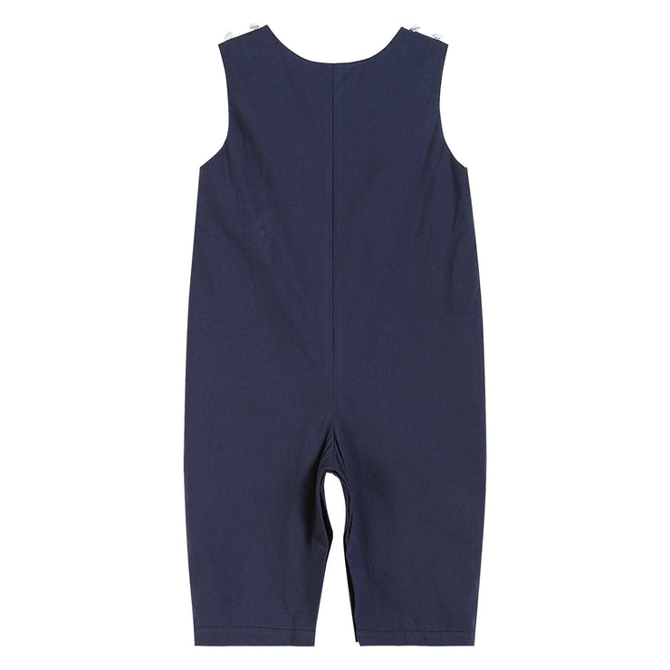 Dark Blue Nativity Smocked Overalls