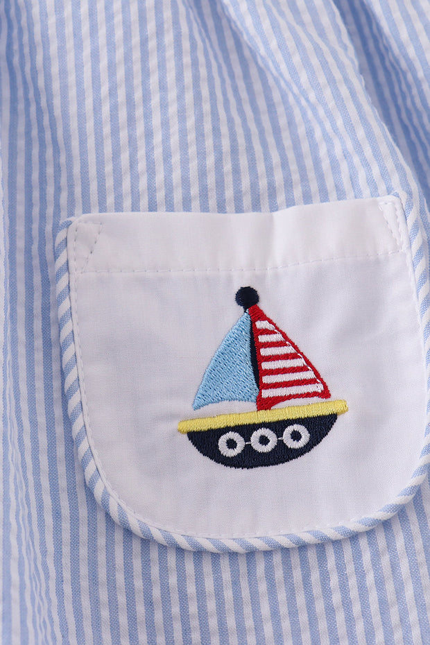 Premium Blue Sailboat Dress