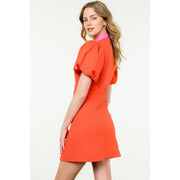 “Marigold” Puff Sleeve Button-Up Dress