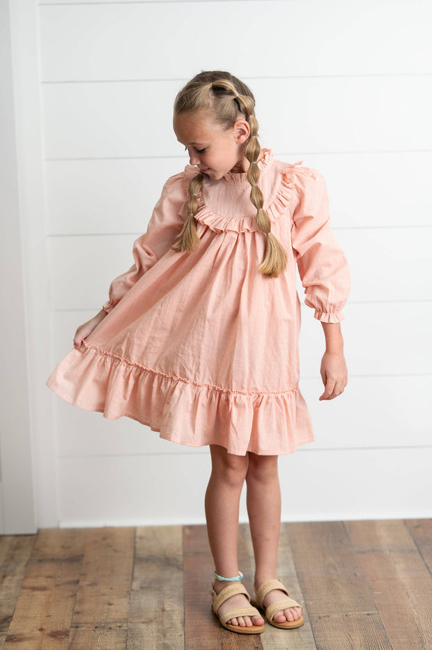 Annie Blush Ruffle Dress
