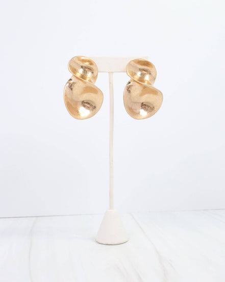 Twisted Drop Earrings – Gold