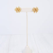 Newark Textured Cluster Earrings – Gold