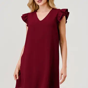 Katie Flutter Sleeve Dress