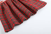 Santa’s Sleigh Smocked Plaid Dress