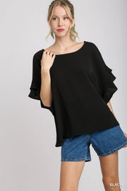 Radiant Ruffle Sleeve Blouse
