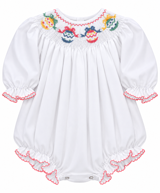 Ornament Long Sleeve Bishop Bubble