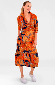 Coral Tide Maxi Dress