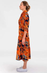 Coral Tide Maxi Dress
