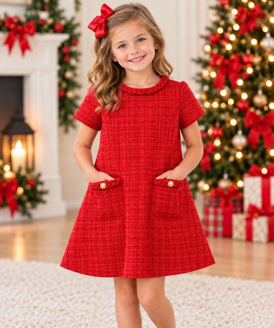Red Tweed Dress