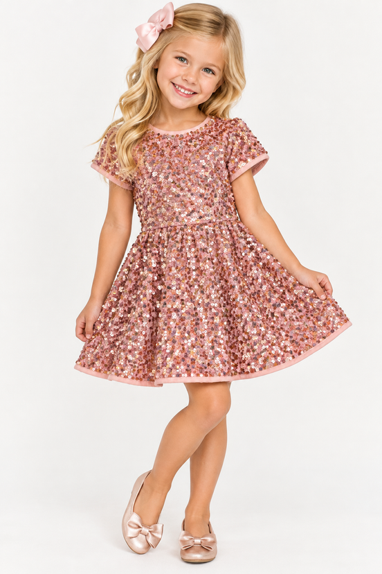 Rose Gold Glitter Dress