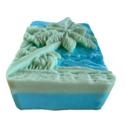 Palm Tree and Tropical themed Bar of Soap: Summer themed