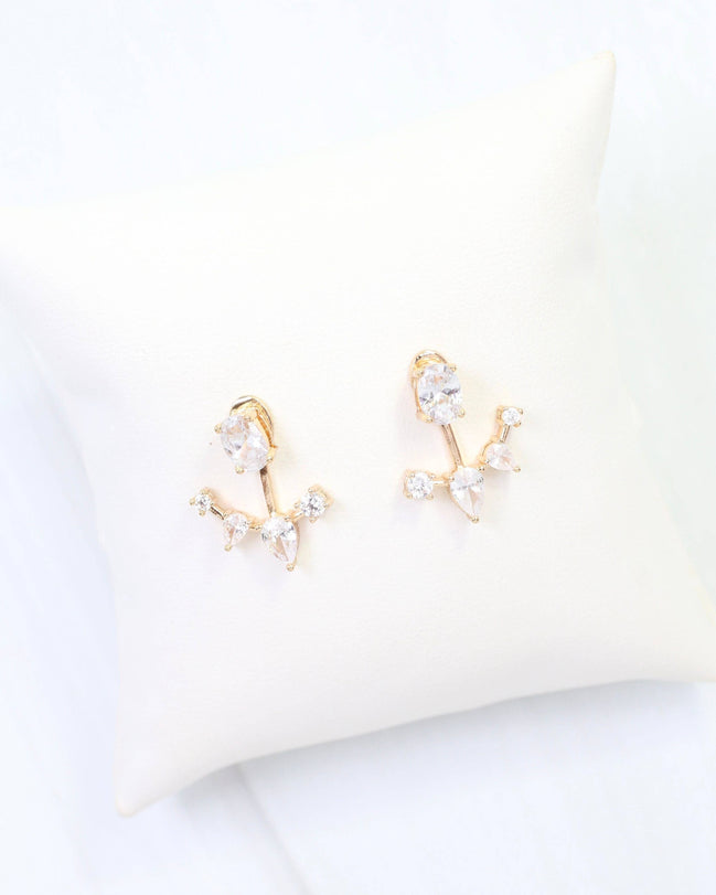 Mae CZ Ear Jacket Earrings – Gold