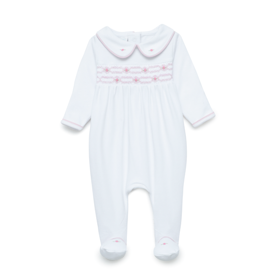 Poppy Smocked Footie