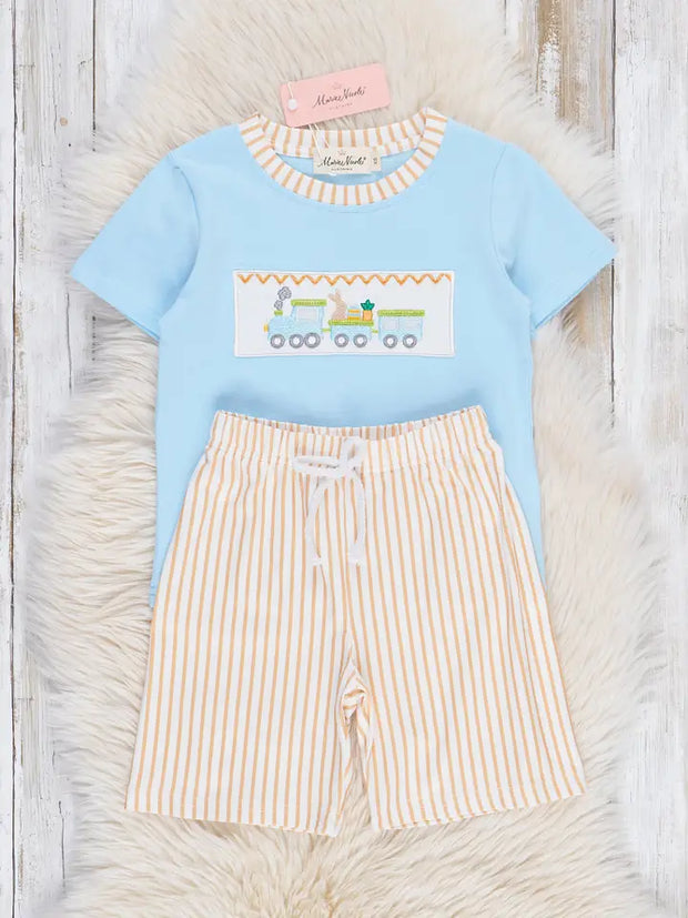 Smocked Easter Train Outfit