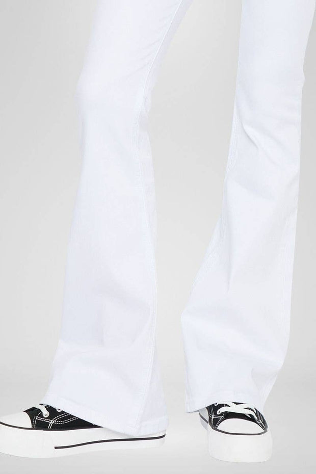 Kan Can White Flare Jeans