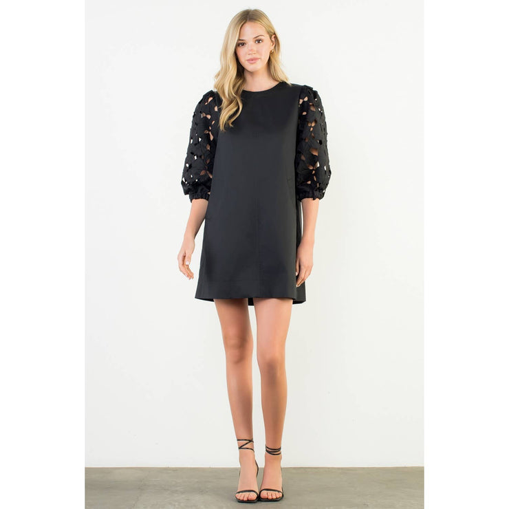 “Eden” Eyelet Detail Short Sleeve Dress