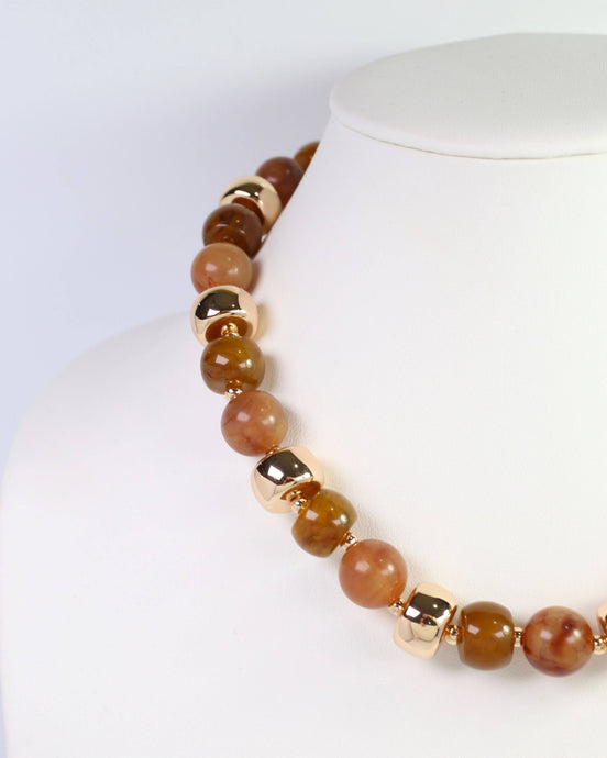 Baltimore Beaded Necklace Tortoise