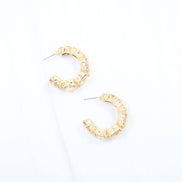 Kadis Crystal Hoop Earring Champagne