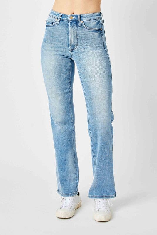 Judy Blue-High Waisted Tummy Control Straight Jeans