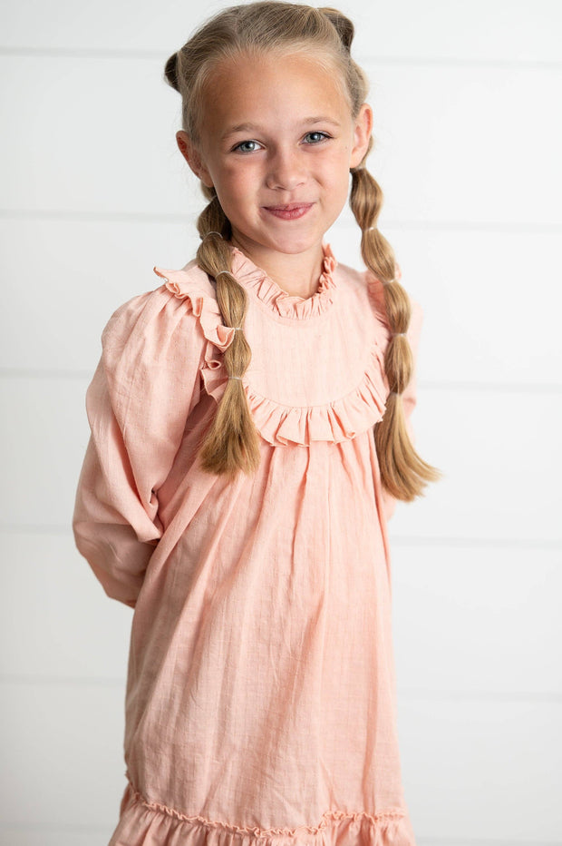 Annie Blush Ruffle Dress