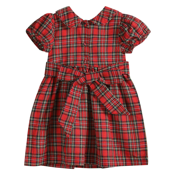 Santa’s Sleigh Smocked Plaid Dress