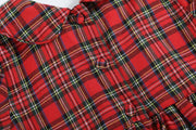 Santa’s Sleigh Smocked Plaid Dress