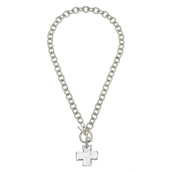 Silver Front Toggle Necklace