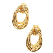 Glendale Oval Knot Earring Gold