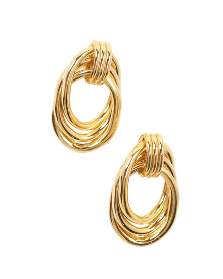 Glendale Oval Knot Earring Gold