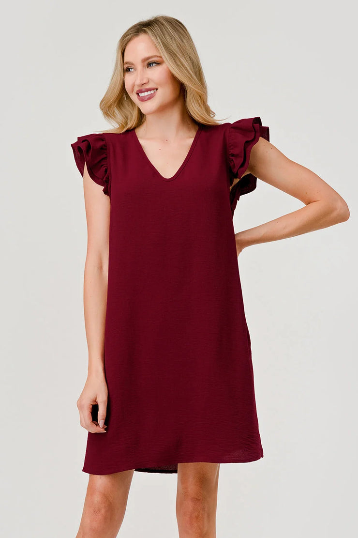 Katie Flutter Sleeve Dress