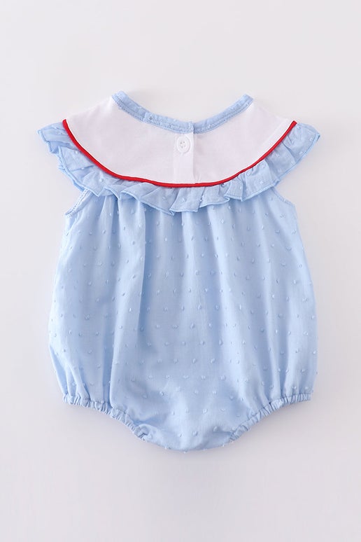 Blue Swiss Dot American Flag Bubble