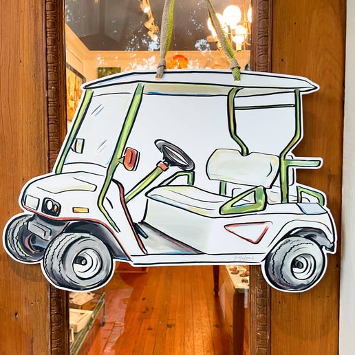 Golf Cart Door Hanger - Recreation Sport Beach Vehicle Decor