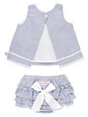 Blue Seersucker Swing Set