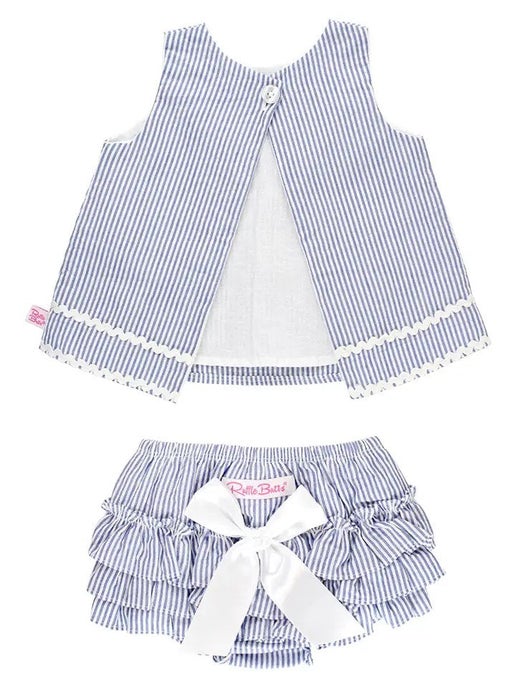 Blue Seersucker Swing Set