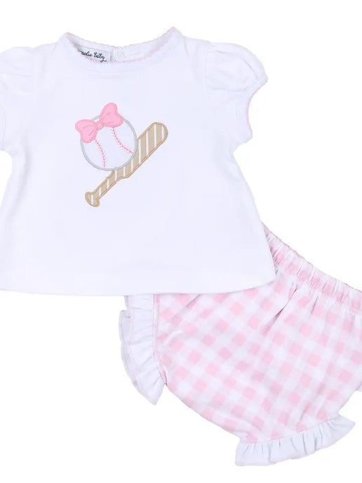 Batter Up Pink Ruffle Set