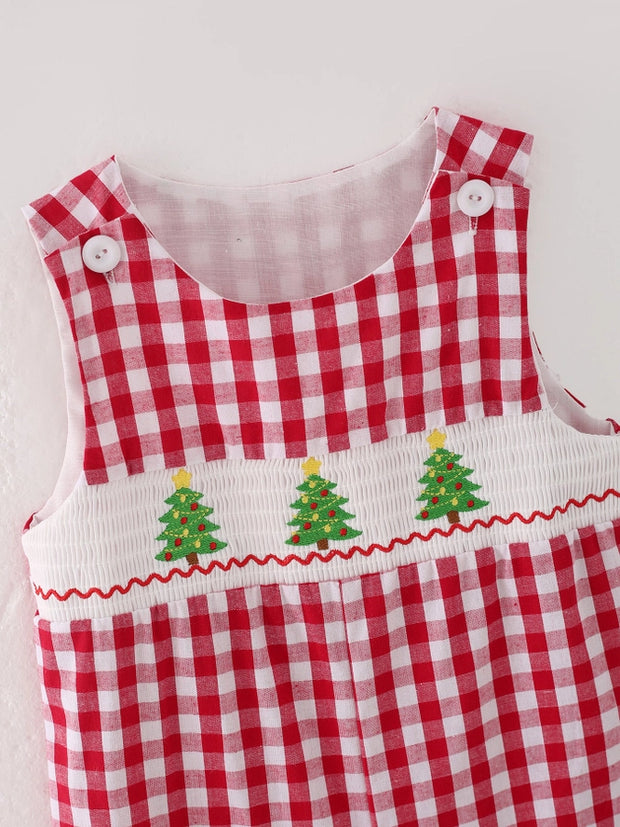 Holly Jolly Check Romper