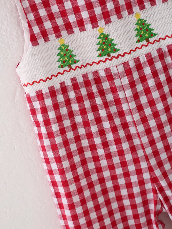 Holly Jolly Check Romper