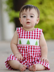 Holly Jolly Check Romper