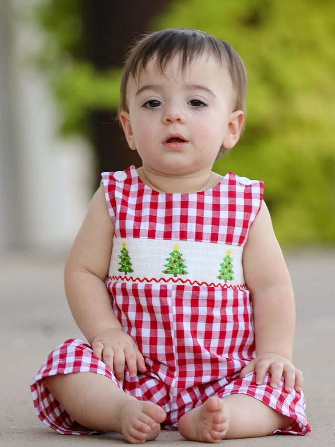 Holly Jolly Check Romper